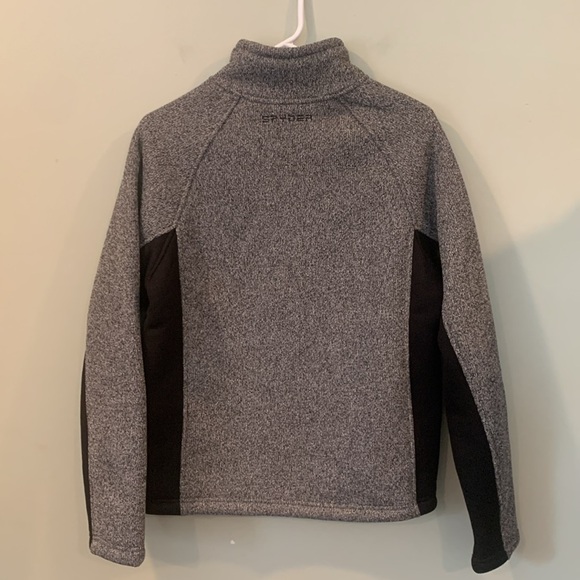 NWT Spyder Stellar Gray and Black Full-Zip Fleece Lined Jacket Men’s Small - Picture 5 of 8